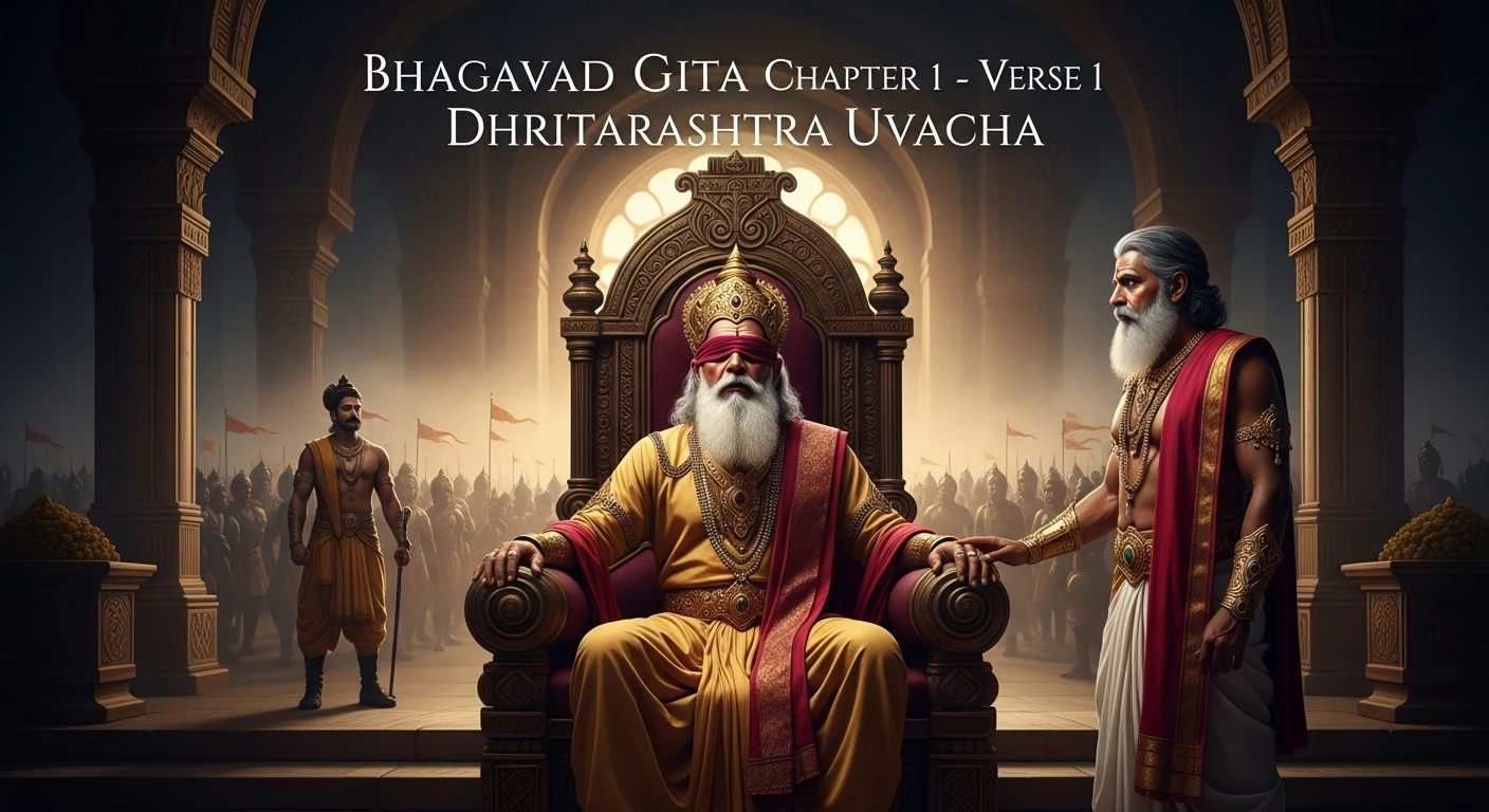 Dhritarashtra Uvacha The Anxious Kings Question Vedic Stories