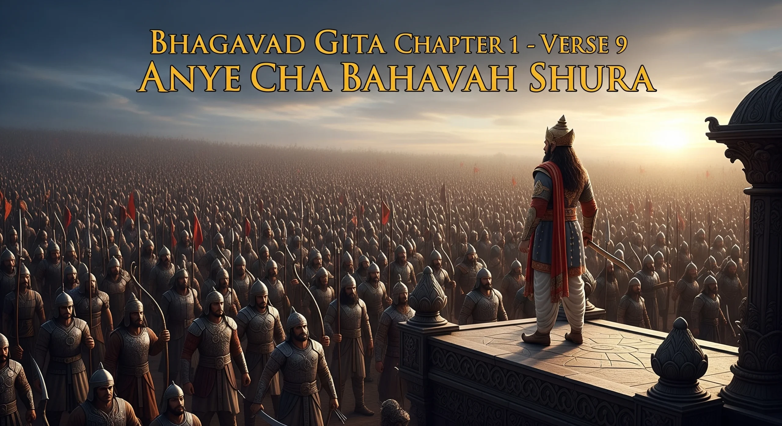 Bhagavad Gita Chapter 1 Verse 9 Anye Cha Bahavah Shura scaled Vedic Stories