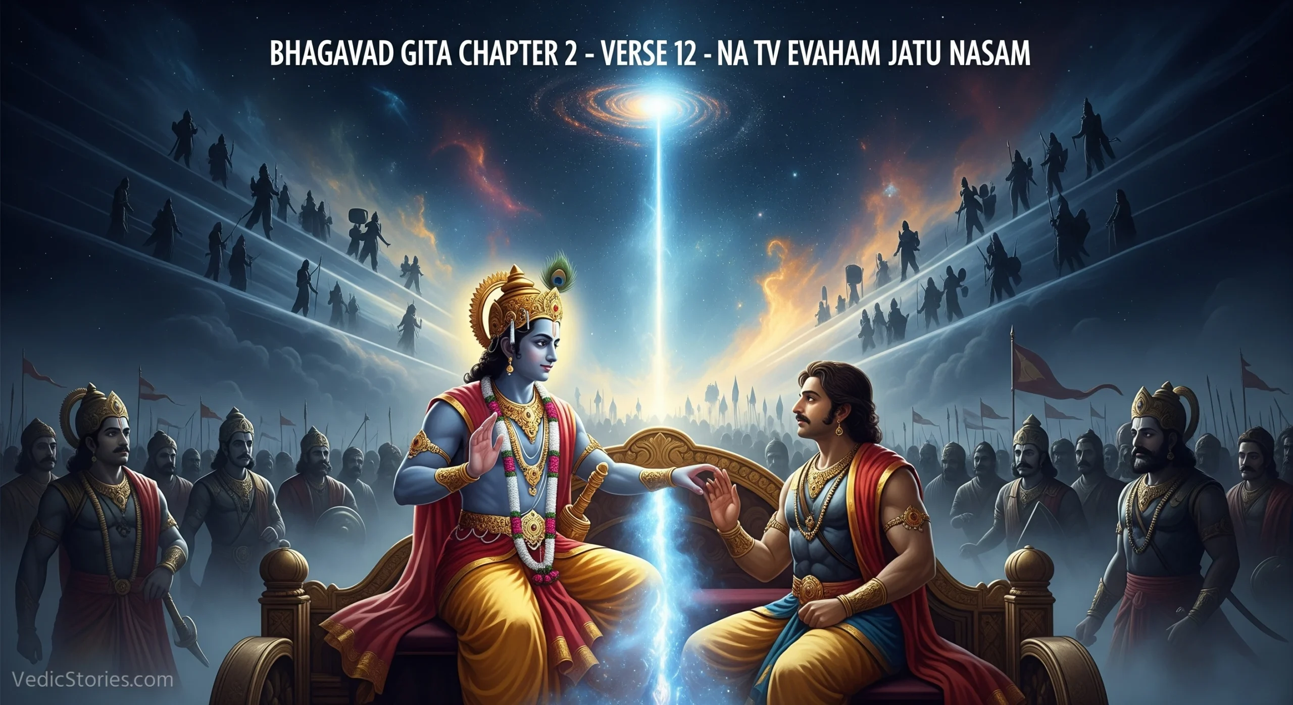 Bhagavad Gita Chapter 2 Verse 12 Na Tv Evaham Jatu Nasam scaled Vedic Stories