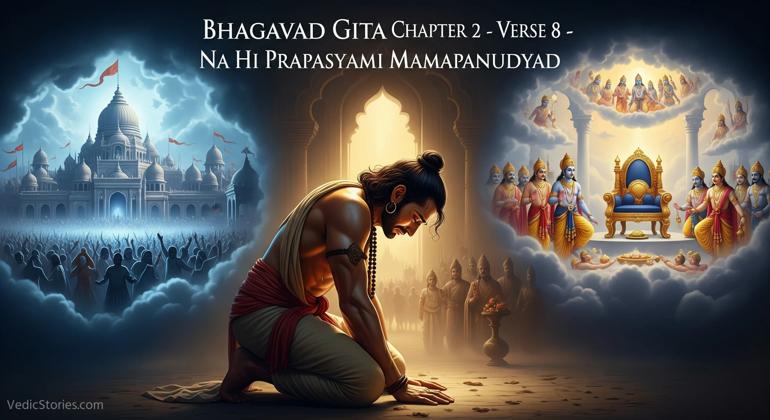 Bhagavad Gita Chapter 2 Verse 8 Na Hi Prapasyami Mamapanudyad scaled Vedic Stories