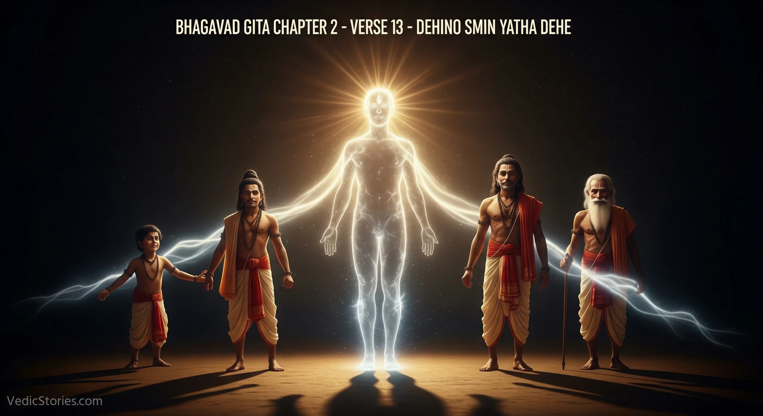Bhagavad Gita Chapter 2 – Verse 13 – Dehino Smin Yatha Dehe scaled Vedic Stories