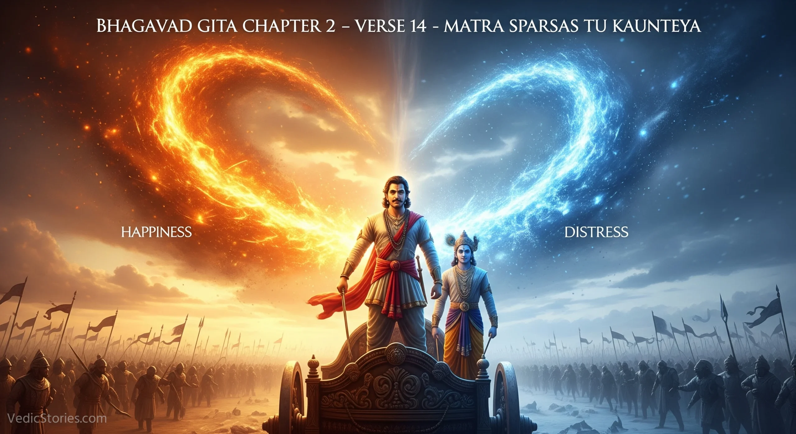 Bhagavad Gita Chapter 2 – Verse 14 – Matra Sparsas Tu Kaunteya scaled Vedic Stories