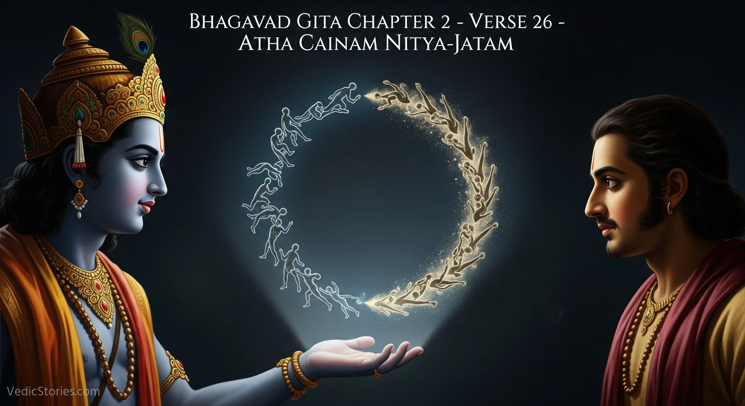 Bhagavad Gita Chapter 2 – Verse 26 – Atha Cainam Nitya jatam scaled Vedic Stories