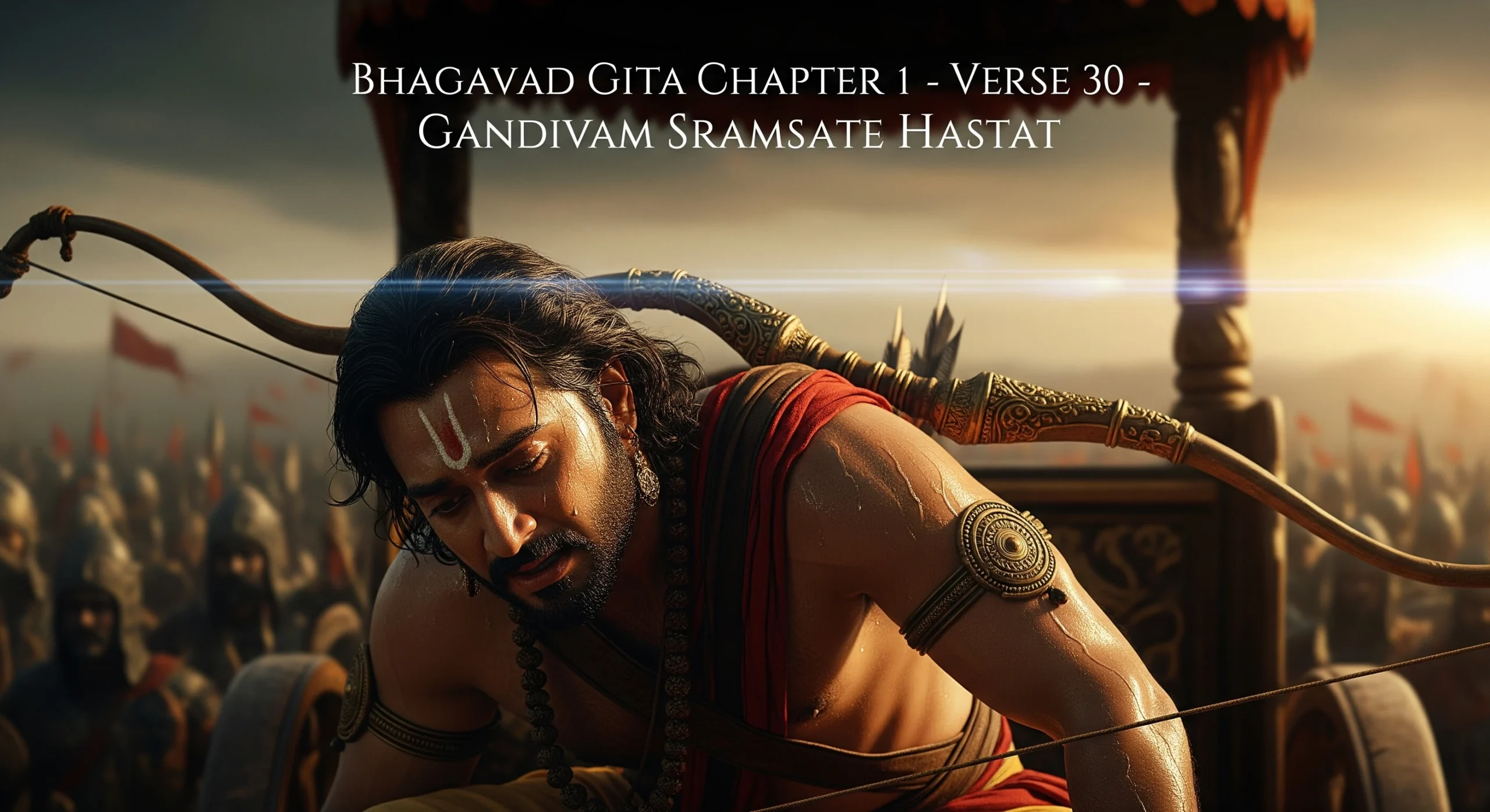 Gandivam Sramsate Hastat The Fall of the Warriors Will scaled Vedic Stories