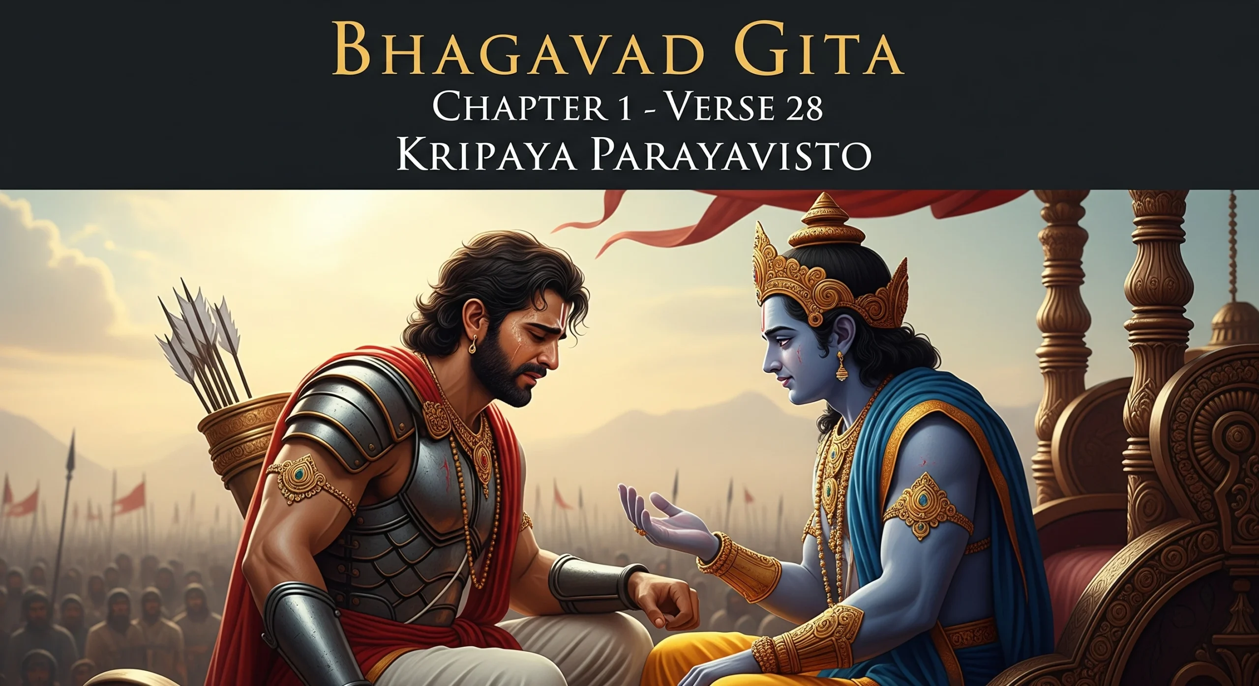 Kripaya Parayavisto The Warriors Lament Begins scaled Vedic Stories