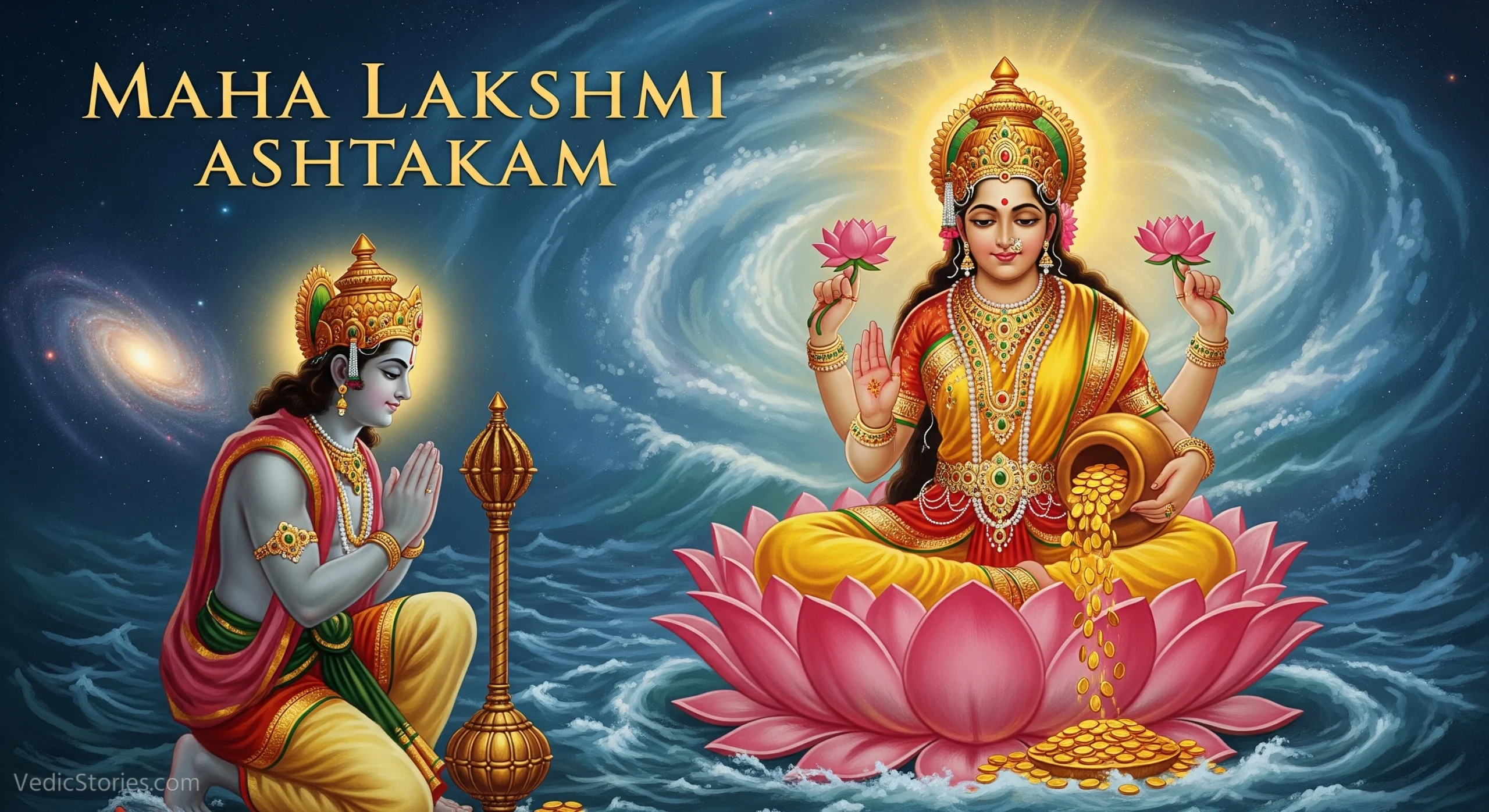 Mahalakshmi Ashtakam The Hymn of Eightfold Wealth scaled Vedic Stories