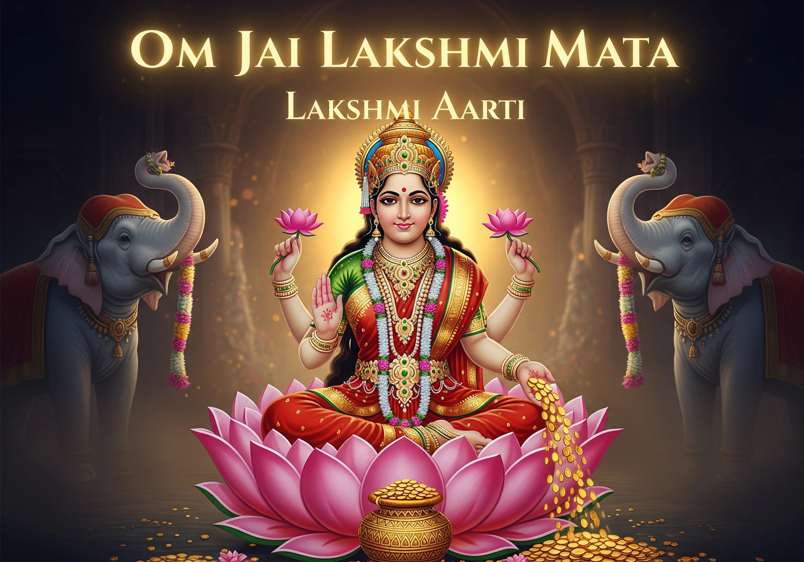 Om Jai Lakshmi Mata The Divine Goddess of Fortune Vedic Stories