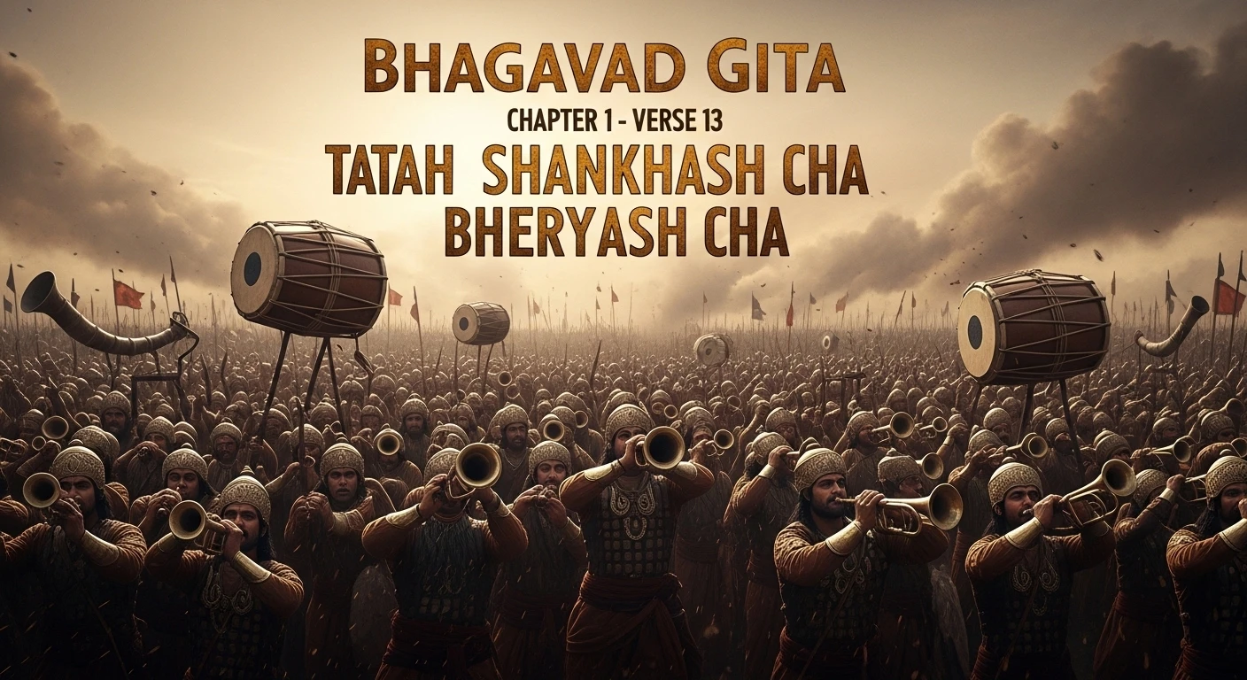Tatah Shankhash Cha Bheryash Cha The Kaurava Armys Cacophony Vedic Stories